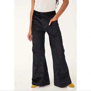 Free People Womens 6 Walk with You Velvet Trouser Pant Black OB1391492 NEW